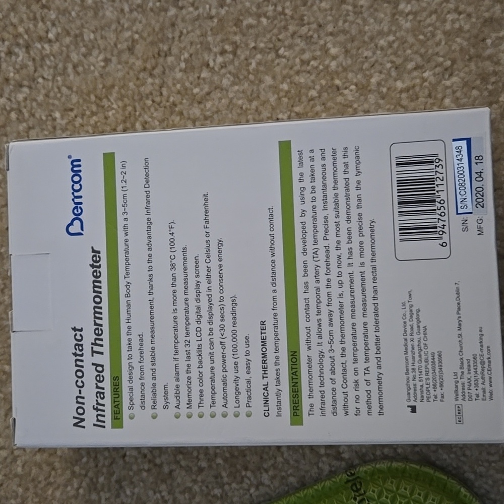 Infrared Non-Contact Forehead Thermometer - Picture 2 of 3